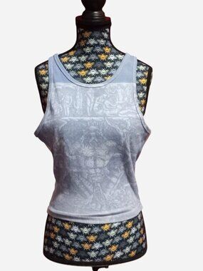 Azyrum blue and white top